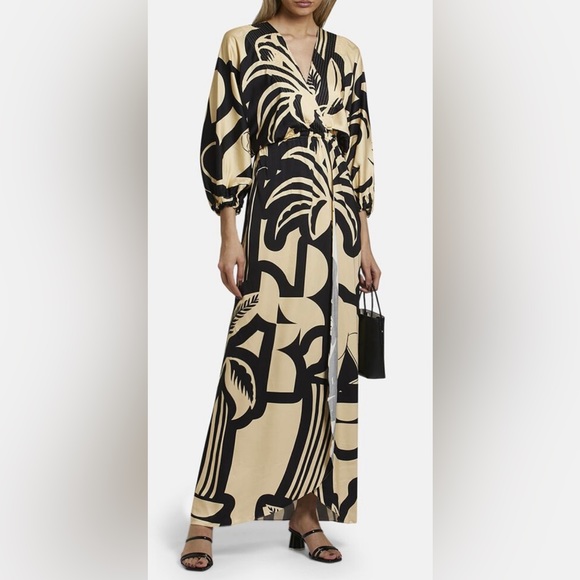 Eugenia Fernández Isola V-Neck Maxi Dress - Picture 1 of 3